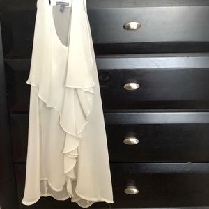 White opaque halter top